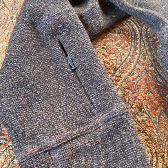 Title Nine Swacket tunic jacket wool blend fleece full zip heather brown women M - Picture 13 of 14